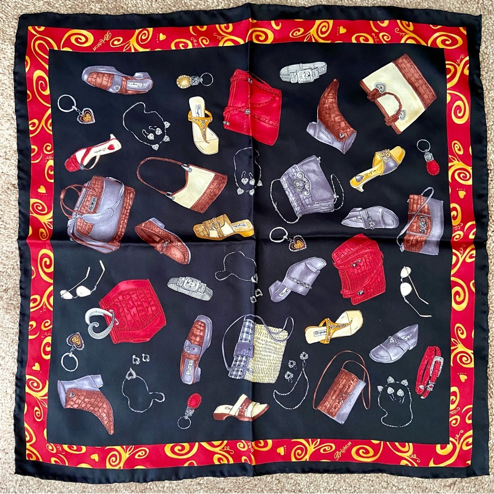 NWOT Brighton Hand rolled Silk Scarf
